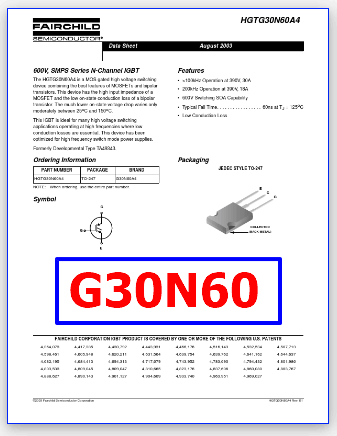 G30N60 pinout igbt