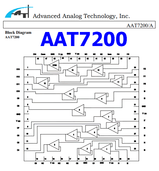 AAT7200 pinout datasheet