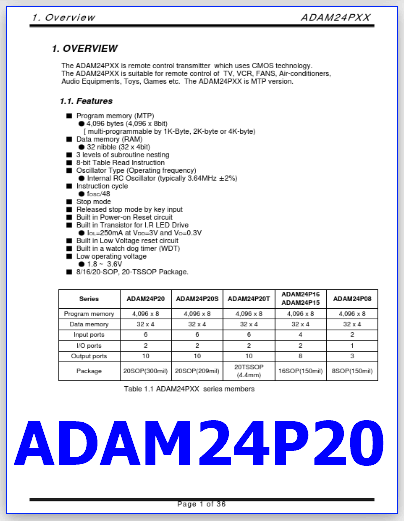 ADAM24P20 pdf microcomputer