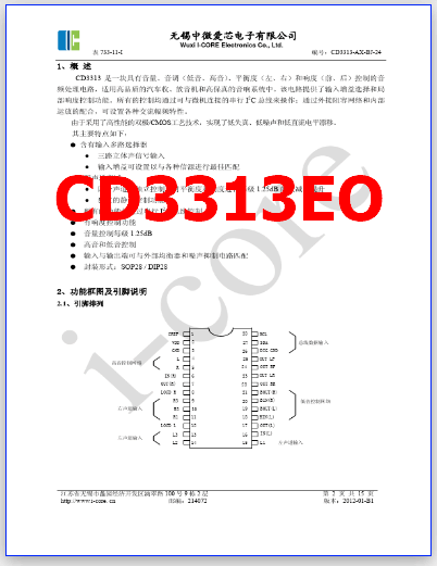 CD3313EO pinout datasheet