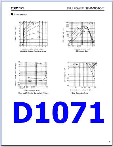 D1071 datasheet transistor