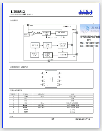 LIS8512 pinout datasheet