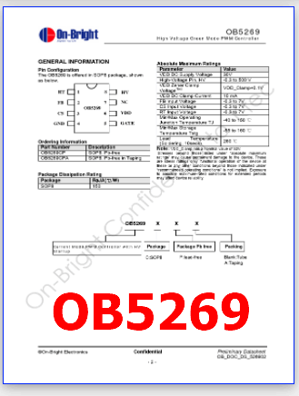 OB5269 pinout datasheet