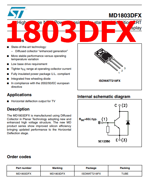 1803DFX pdf datasheet