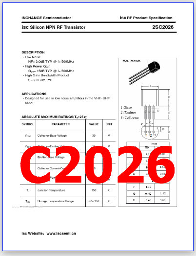 C2026 pdf pinout
