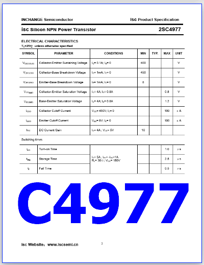 C4977 Datasheet Meta Search