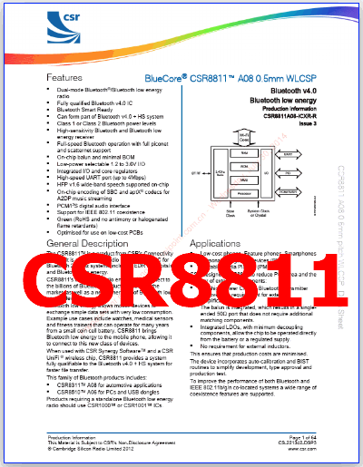 CSR8811 pdf