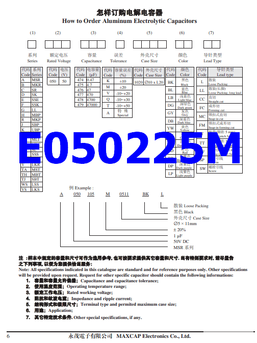 E050225M datasheet