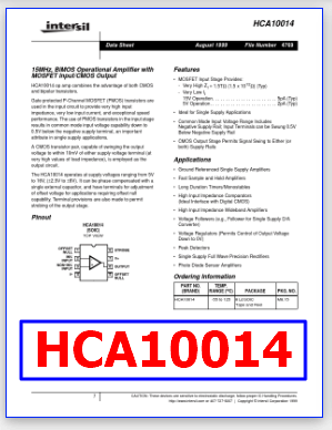 HCA10014 pdf amplifier