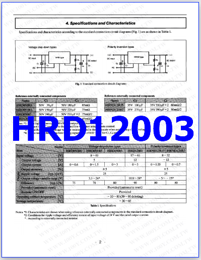 HRD12003 datasheet
