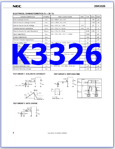 K3326 datasheet mosfet