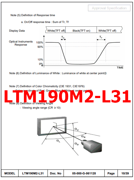 LTM190M2-L31 datasheet