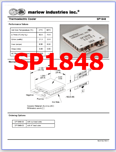 SP1848 pdf cooler