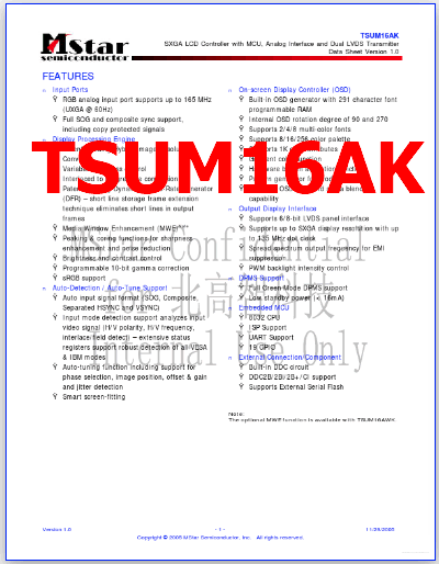 TSUM16AK pdf controller