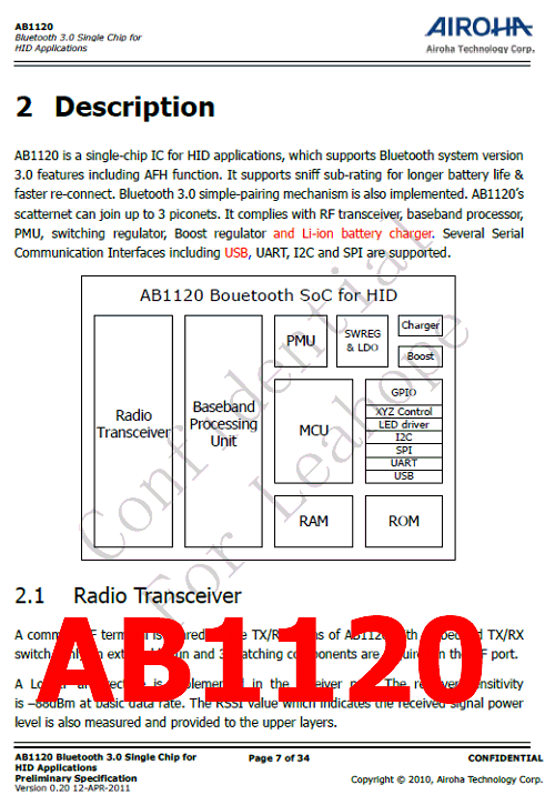 AB1120 datasheet pinout