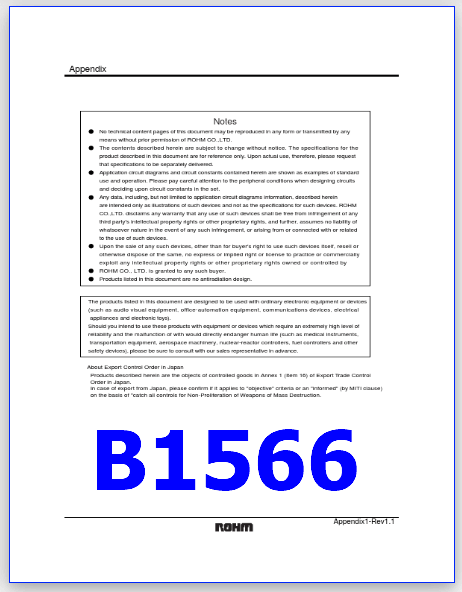 B1566 datasheet transistor