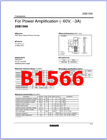 B1566 pdf pinout