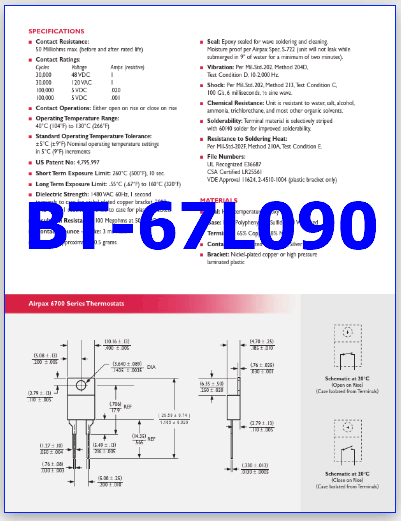 BT-67L090 datasheet pinout