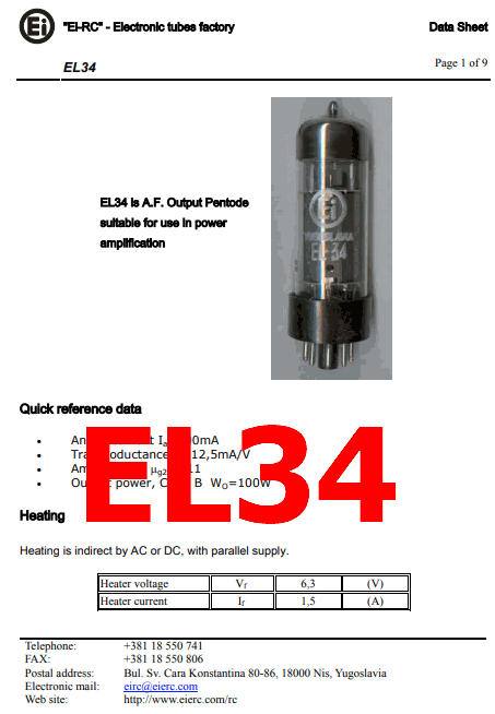 PDF EL34 Components