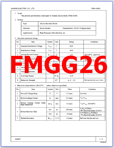 FMGG26 pdf diode