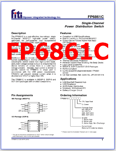 FP6861C pdf datasheet