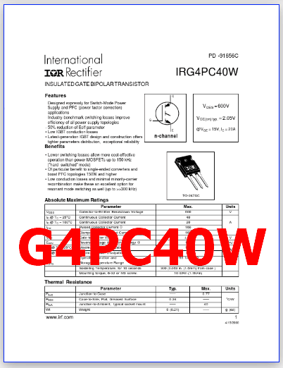 G4PC40W pdf pinout