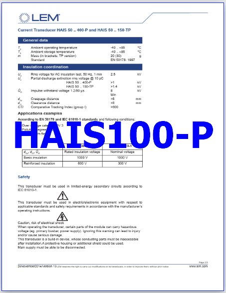 HAIS100-P pdf