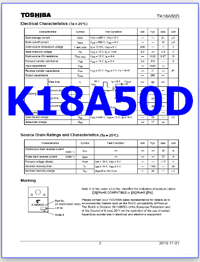 K18A50D datasheet