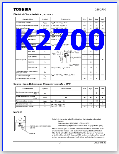 K2700 pdf mosfet