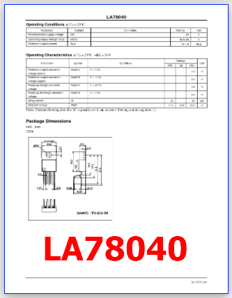 LA78040 pinout datasheet