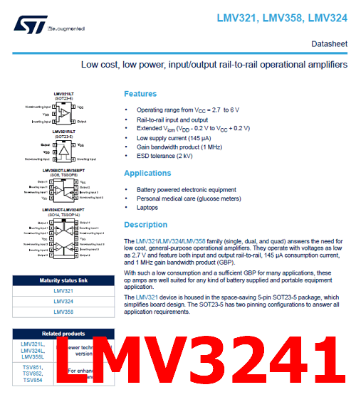 LMV3241 pdf pinout