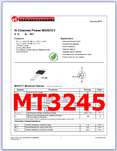 MT3245 pdf pinout