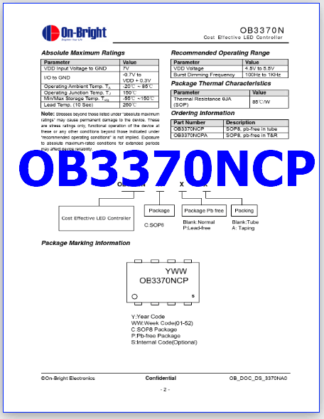 OB3370NCP datasheet
