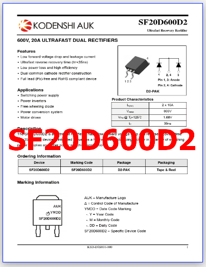SF20D600D2 pdf diode
