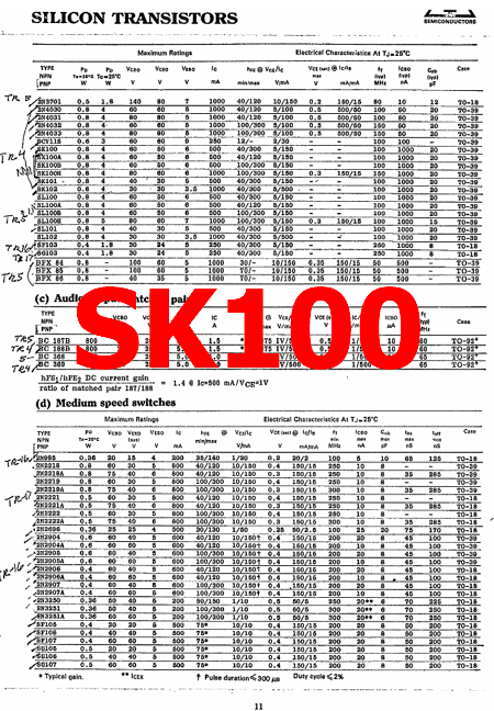 SK100 transistor