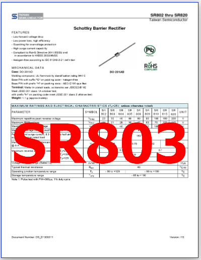 SR803 pdf diode