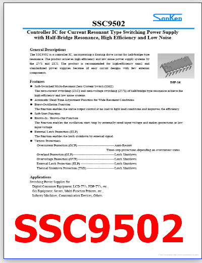 SSC9502 pdf datasheet