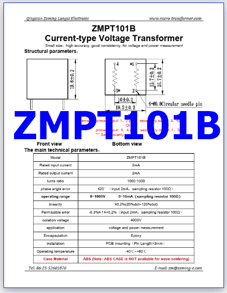 ZMPT101B voltage sensor