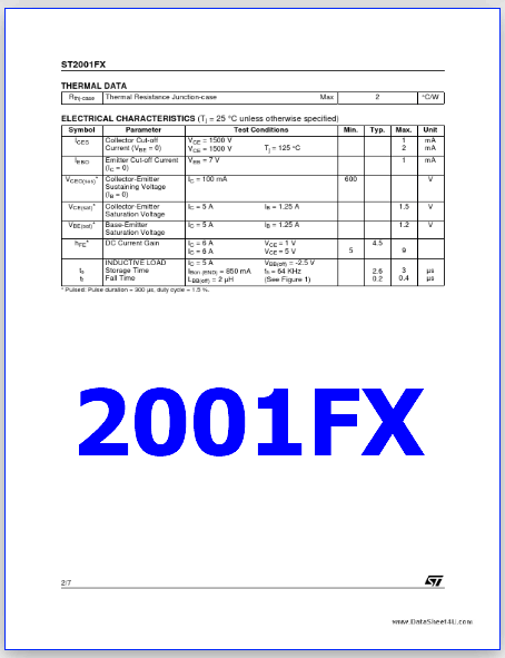 2001FX pdf transistor
