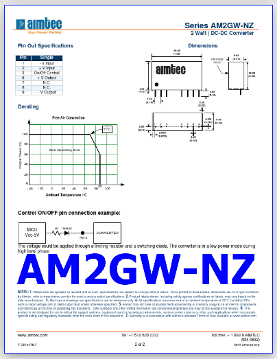 AM2GW-NZ datasheet converter