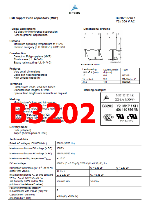 B3202 pdf capacitor