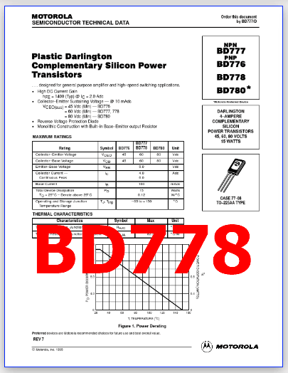 BD778 pdf transistor