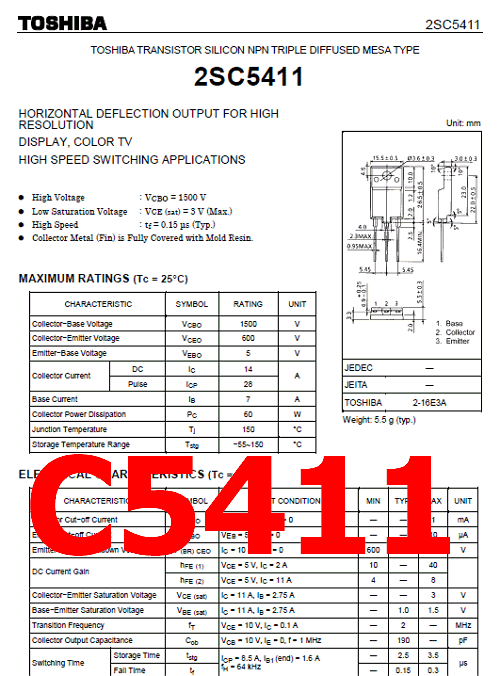 C5411 pdf pinout