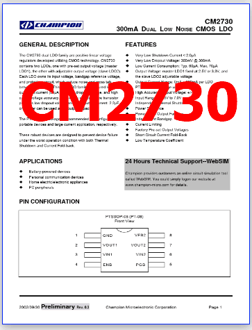 CM2730 pinout pdf