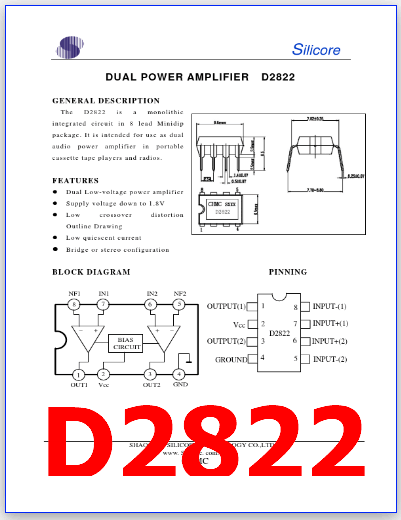 D2822 pdf pinout