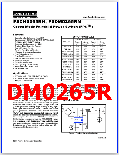 DM0265R pdf fairchild