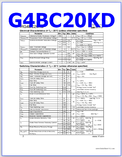 G4BC20KD pdf datasheet