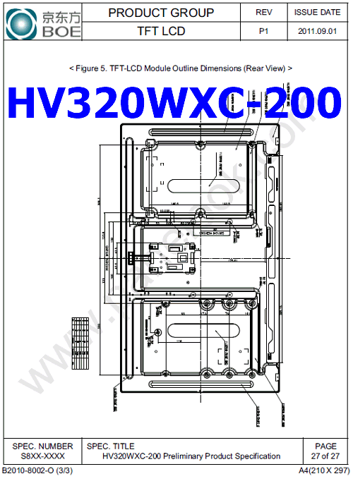 HV320WXC-200 datasheet