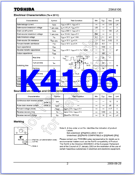 K4106 datasheet