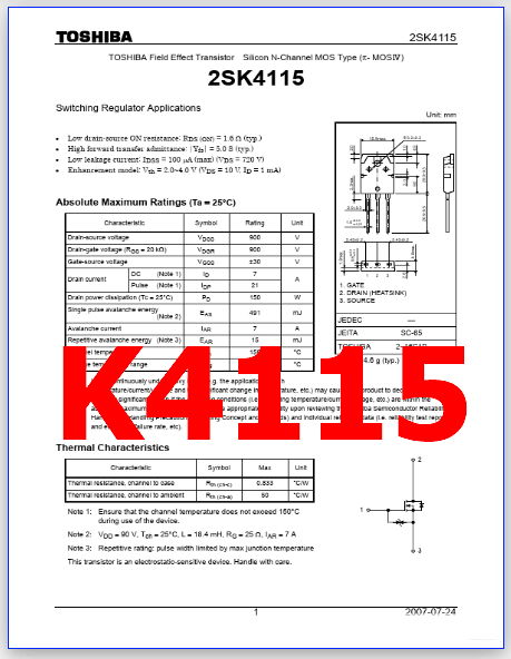 K4115 pdf pinout